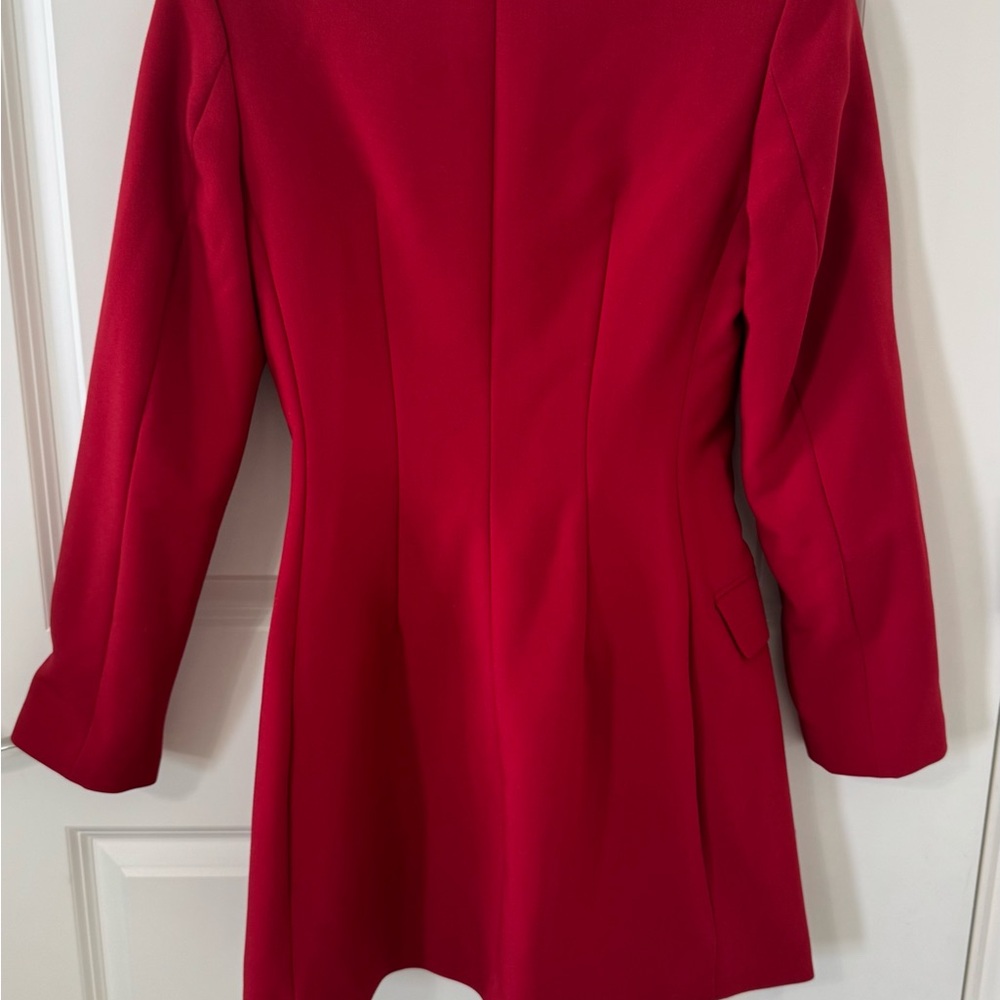 H&M Red Double-Breasted Mini Dress - Picture 2 of 6
